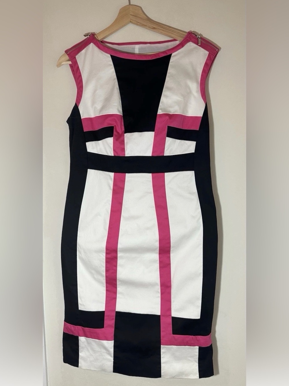 Alfani Colorblock Sleeveless Sheath Dress Size 4 l Office Career Evening